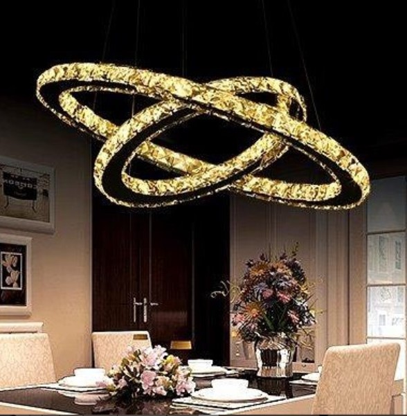 Pendente Aneis cromado