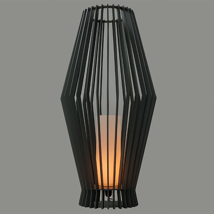 Attimo-Iluminação-Luminaria–De-Piso-Palmeira-Com-Vidro-Preto-LMC-606-00-